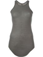 Rick Owens Ribbed Vest, Women's, Size: 40, Grey, Viscose/silk