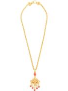 Chanel Pre-owned Cc Logos Stone Gold Chain Necklace