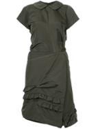 Comme Des Garçons Pre-owned Striped Twisted Dress - Black