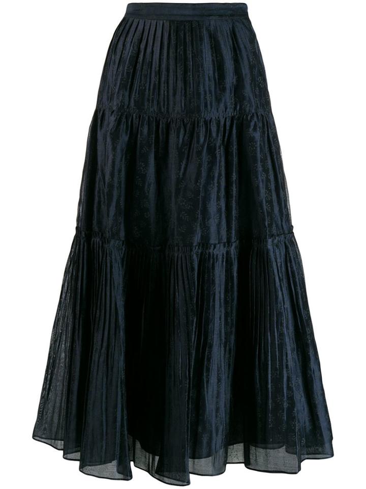 Ulla Johnson Flared Midi Skirt - Blue
