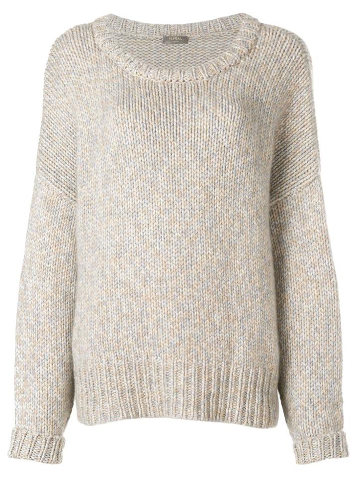 N.peal Oversized Side Split Jumper - Blue