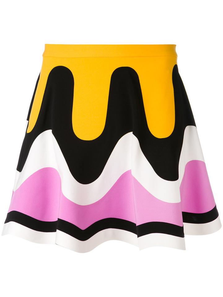 Emilio Pucci - Wave (blue) Print Skirt - Women - Nylon/spandex/elastane/viscose - 40, Nylon/spandex/elastane/viscose