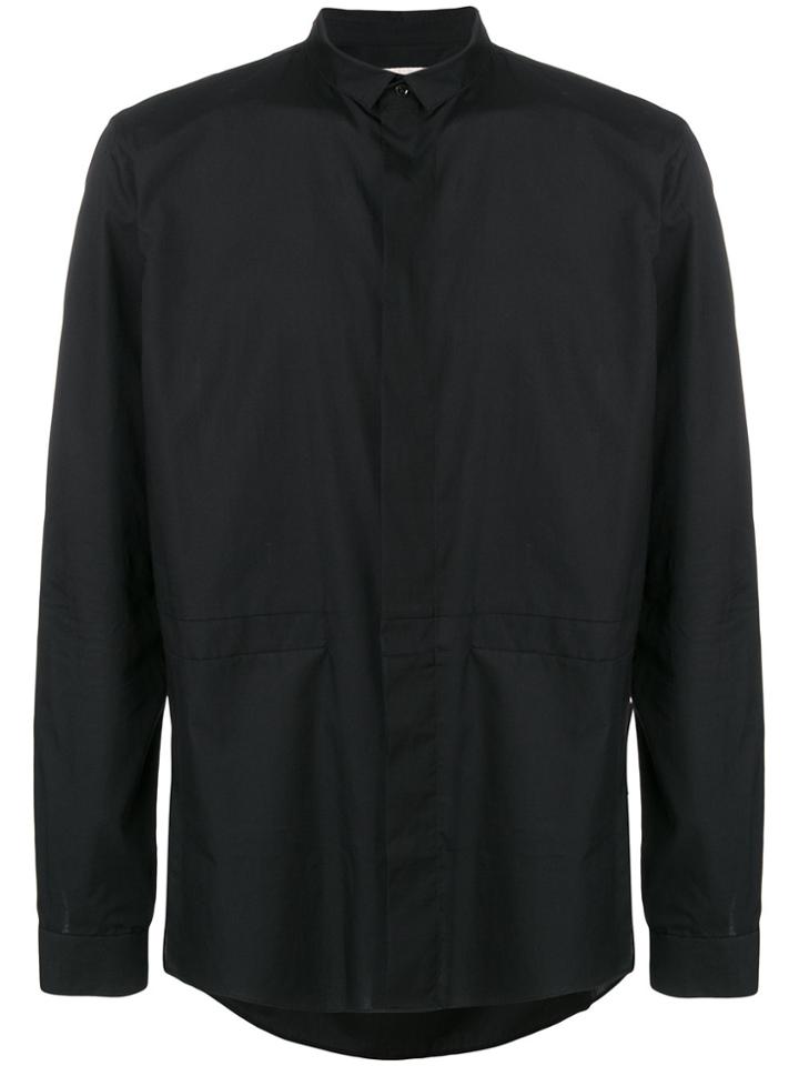 Sartorial Monk Mini Collar Shirt - Black