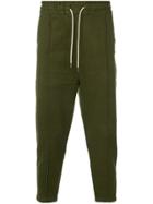 Drôle De Monsieur Cropped Tapered Track Trousers - Green