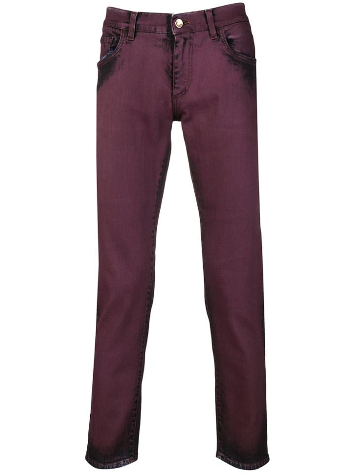 Dolce & Gabbana Distressed Slim Fit Jeans - Red