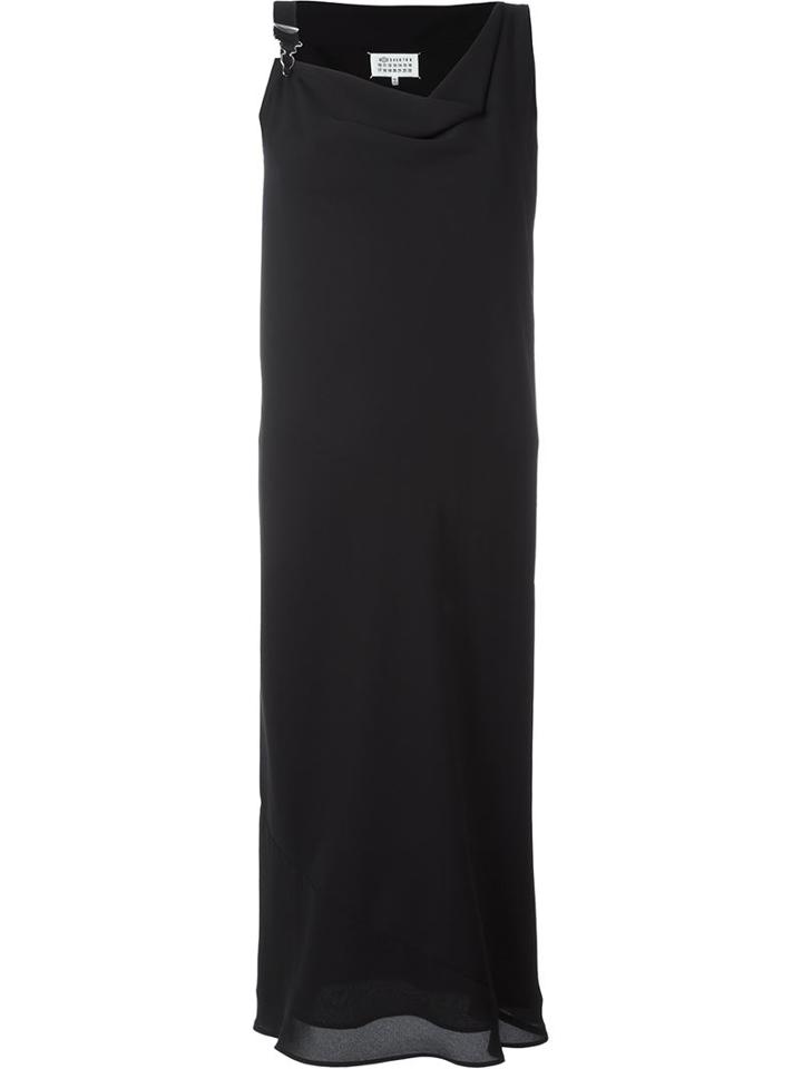 Maison Margiela Suspender Hook Midi Dress, Women's, Size: 40, Black, Polyester