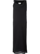 Maison Margiela Suspender Hook Midi Dress, Women's, Size: 40, Black, Polyester