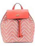 Michael Michael Kors Woven-effect Backpack - Red