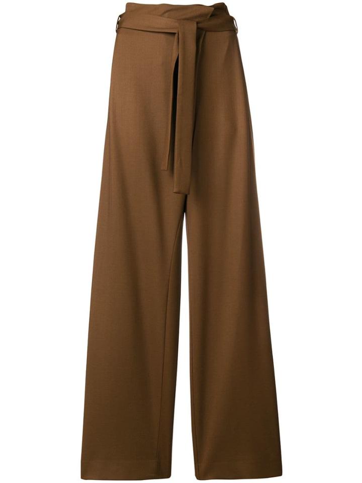 P.a.r.o.s.h. High-waist Flared Trousers - Brown