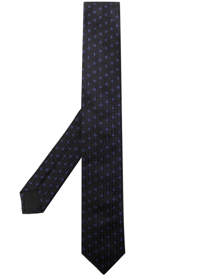Boss Hugo Boss Logo Pattern Tie - Blue