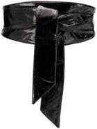 Federica Tosi Faux Leather Wrap Belt - Black