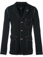 Comme Des Garçons Shirt Contrast Stitching Three Button Blazer