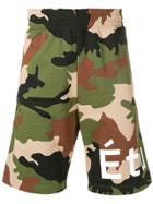 Études Camouflage Print Shorts - Green