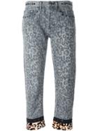Marc By Marc Jacobs Leopard Print Slim Jeans, Women's, Size: 26, Grey, Cotton