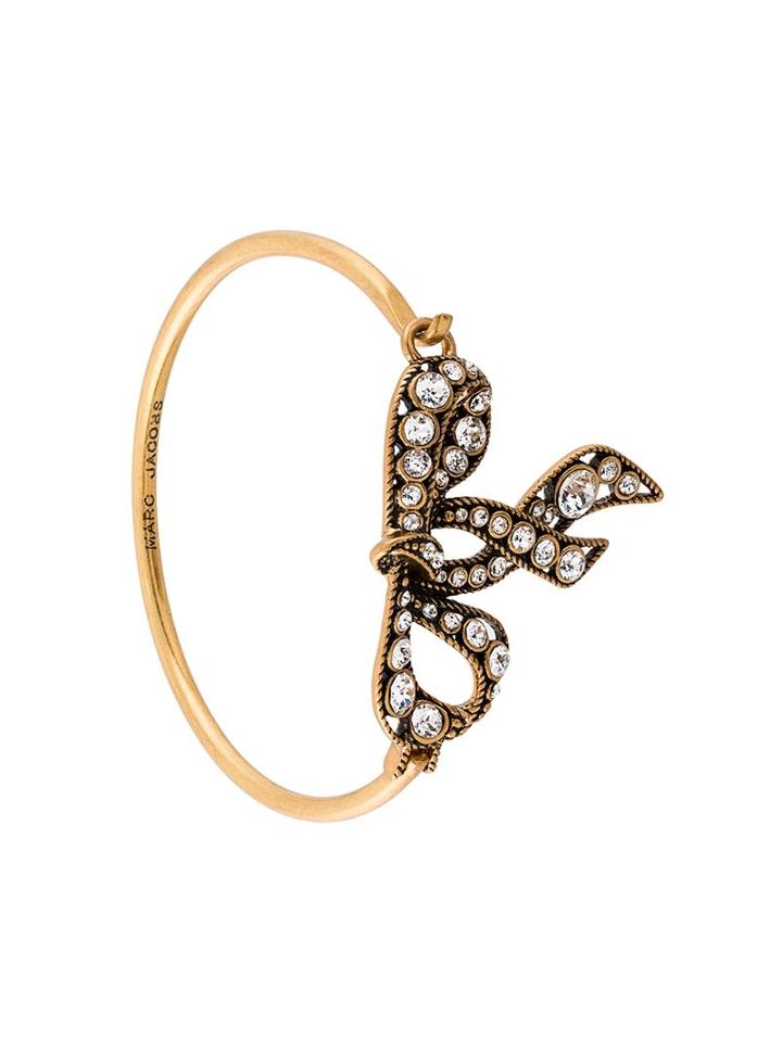 Marc Jacobs Embellished Bow Bracelet, Women's, Metallic