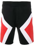 Neil Barrett Tricolour Modernist Shorts, Men's, Size: Xl, Black, Viscose/spandex/elastane/polyurethane/lyocell