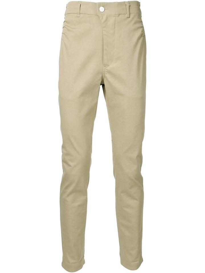Julien David Slim Fit Trousers, Men's, Size: M, Nude/neutrals, Cotton/polyurethane