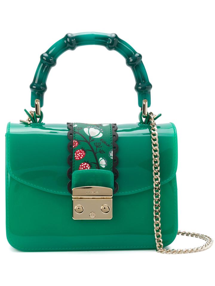 Furla Floral Printed Crossbody Bag - Green