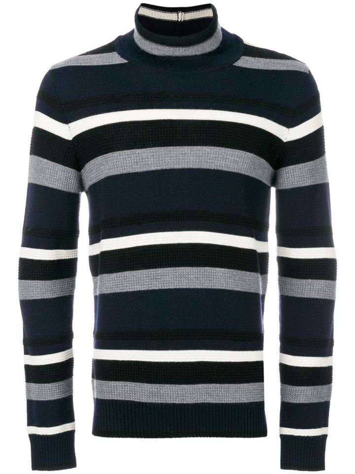 Paolo Pecora Striped Turtleneck Jumper - Multicolour