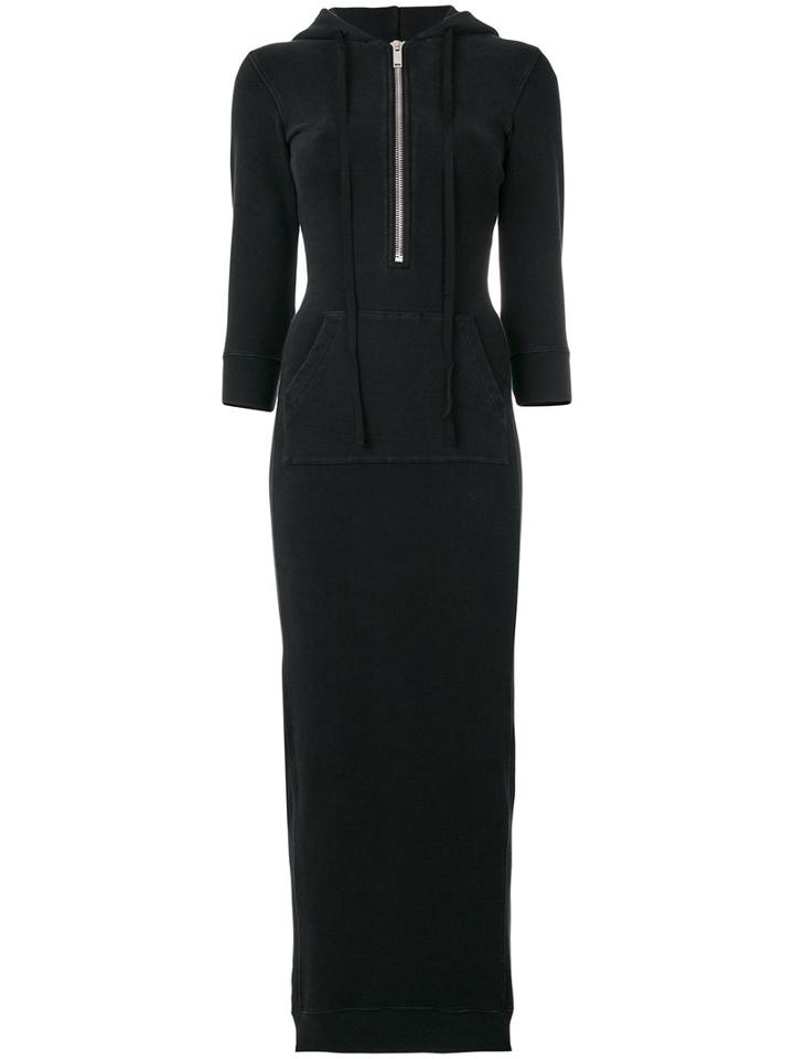 Unravel Project - Hooded Dress - Women - Cotton/spandex/elastane - S, Black, Cotton/spandex/elastane