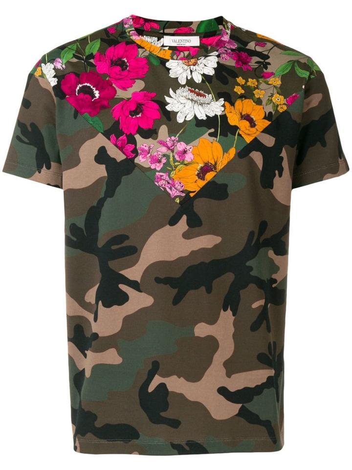 Valentino Dew Camou Print T-shirt - Green