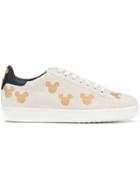 Moa Master Of Arts Micky Mouse Embroidered Trainers - Nude & Neutrals