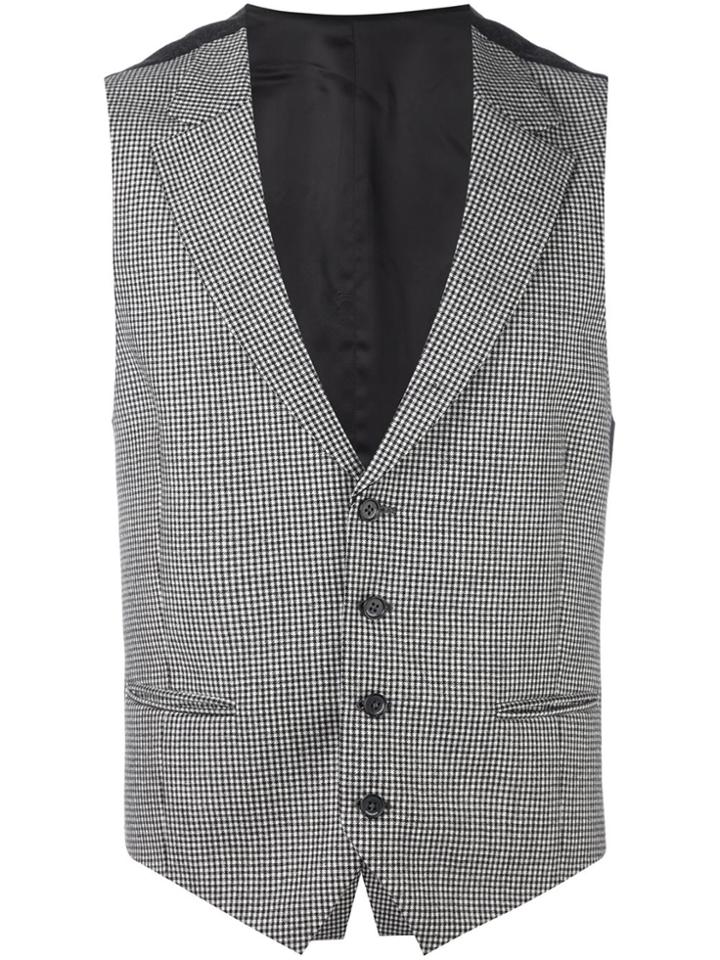 Hydrogen Checked Gillet - Black