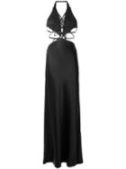 Alexander Wang - Cut-out Maxi Dress - Women - Acetate/viscose/virgin Wool - 4, Black, Acetate/viscose/virgin Wool