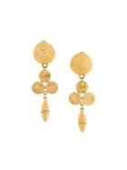 Sonia Rykiel Pre-owned Spiral Pendant Earrings - Yellow