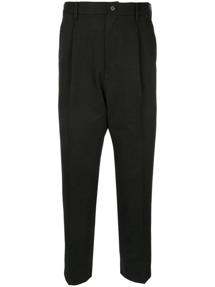 Loveless Drop-crotch Tailored Trousers - Black