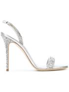 Giuseppe Zanotti Design Embellished Slingback Sandals - Metallic