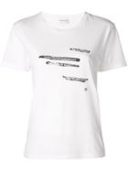 Saint Laurent Text Print T-shirt - White