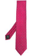 Ermenegildo Zegna Naval Motif Silk Tie - Red