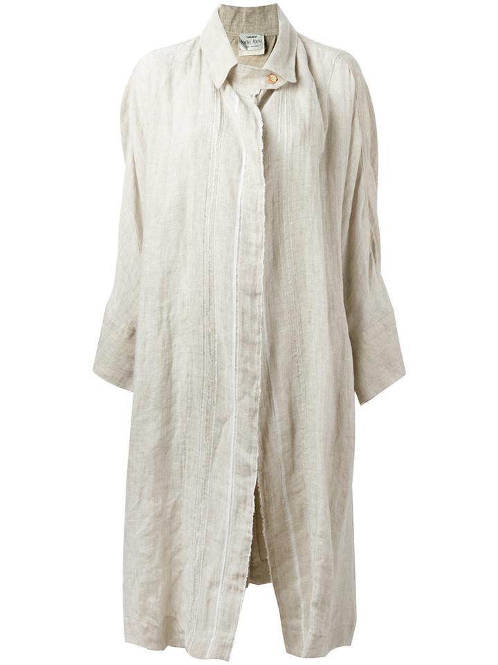 Forte Forte Back Pleat Coat, Women's, Size: I, Nude/neutrals, Linen/flax