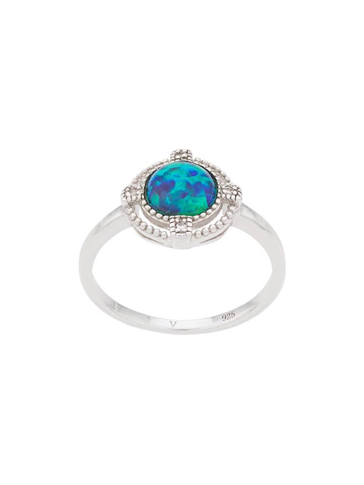 V Jewellery Opal Ring - Silver
