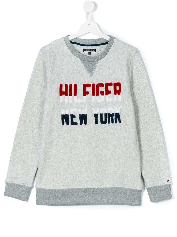Tommy Hilfiger Junior - Logo Sweatshirt - Kids - Cotton/polyester - 16 Yrs, Boy's, Grey
