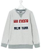 Tommy Hilfiger Junior - Logo Sweatshirt - Kids - Cotton/polyester - 16 Yrs, Boy's, Grey