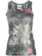 Twin-set - Floral Print Tank Top - Women - Cotton/spandex/elastane - L, Cotton/spandex/elastane