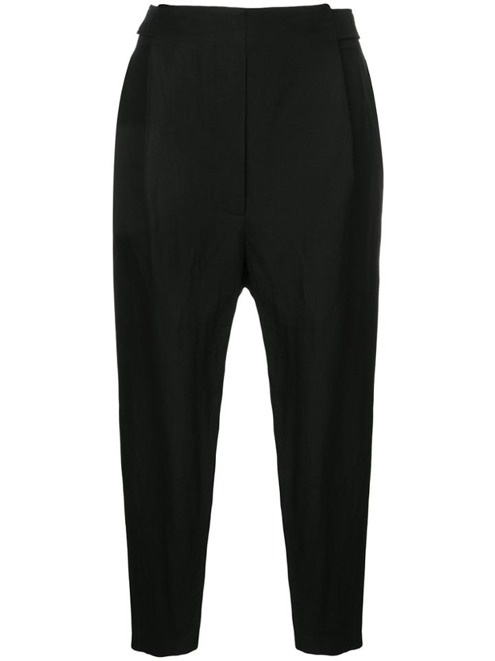 Zambesi Relaxed Fit Cropped Trousers - Black