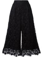 Dvf Diane Von Furstenberg Cropped Lace Trousers - Black