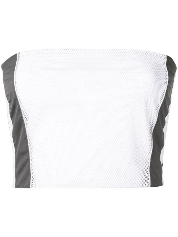 No Ka' Oi Strapless Cropped Top - White