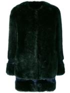 La Seine & Moi Petra Faux Fur Coat - Green