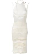 Esteban Cortazar Crochet Knitted Dress - Nude & Neutrals