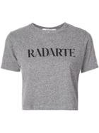 Rodarte Radarte Print Cropped T-shirt - Grey