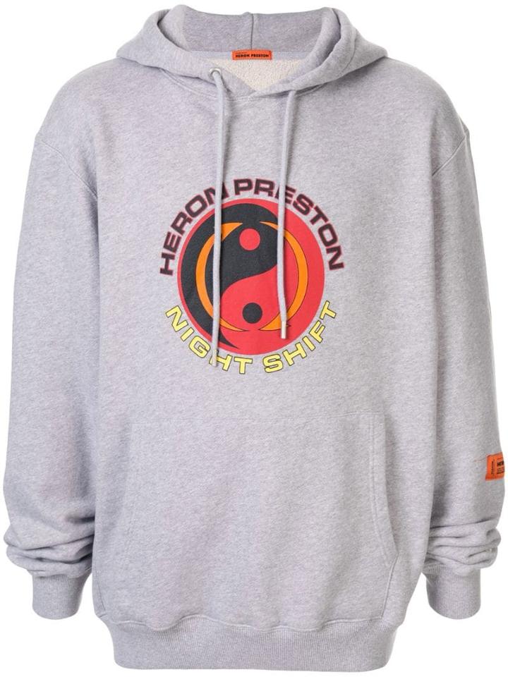 Heron Preston 'night Shift' Hoodie - Grey