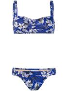 Emmanuela Swimwear Carla Floral Print Bikini - Blue