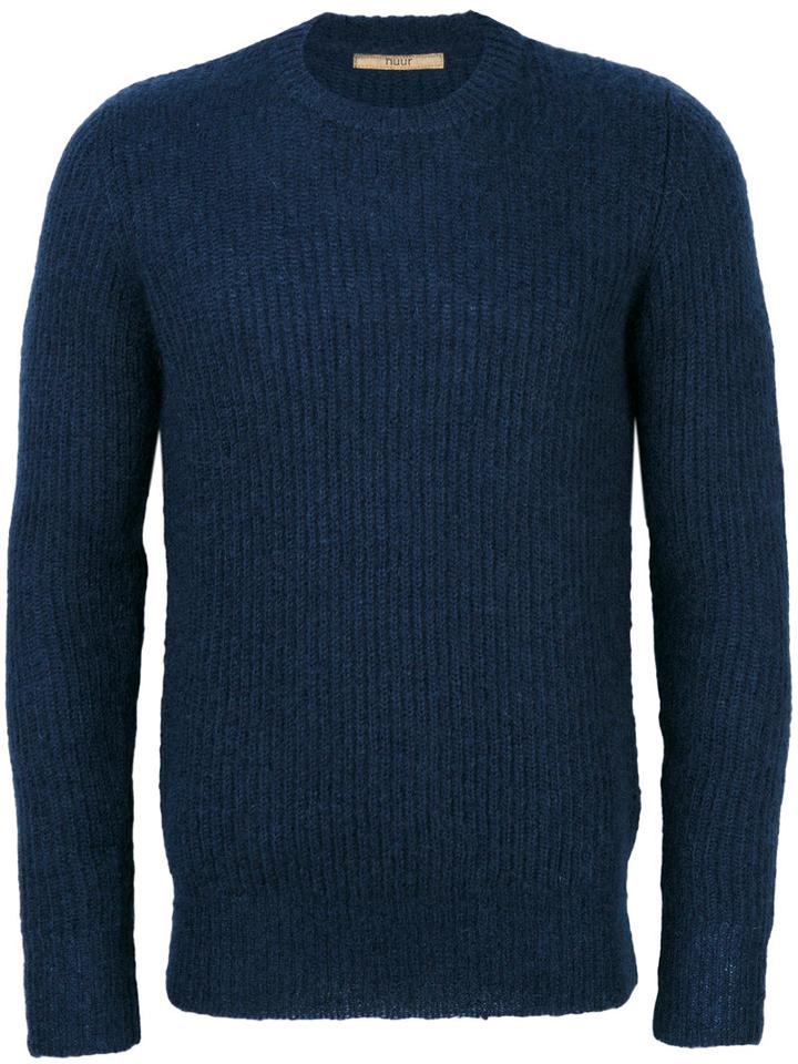Nuur - Crew Neck Jumper - Men - Nylon/mohair/wool - 48, Blue, Nylon/mohair/wool