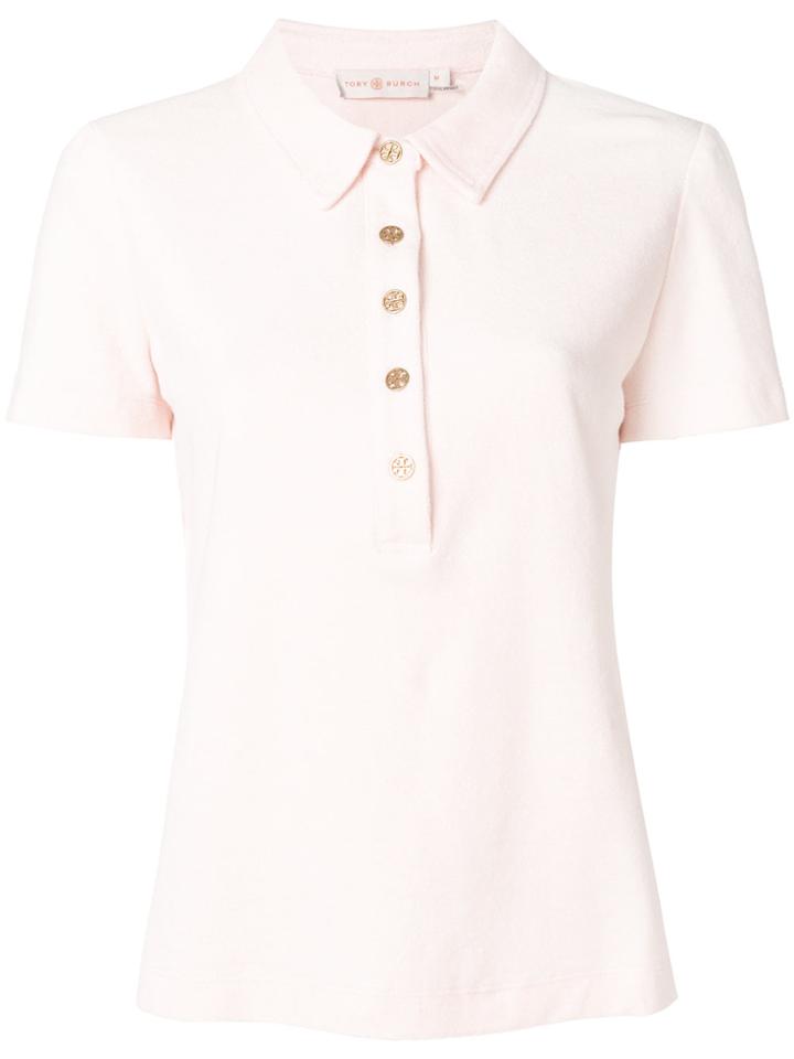 Tory Burch Cropped Polo Shirt - Nude & Neutrals