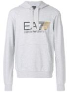 Ea7 Emporio Armani Logo Hoodie - Grey
