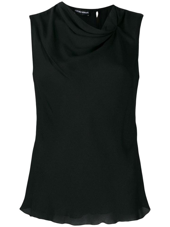 Emporio Armani Gathered Tank Top - Black
